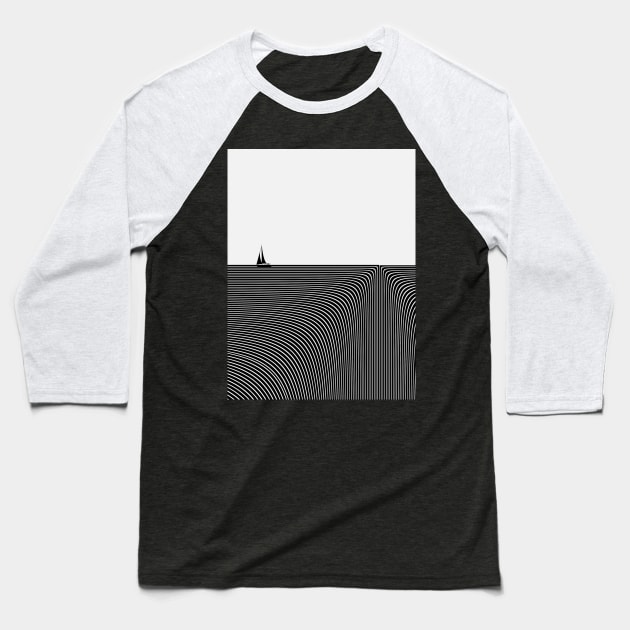 Waves Baseball T-Shirt by Psychedelistan